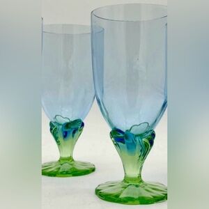 2 Bormioli Rocco Bahia, footed, Iced Tea Glass 7.25”
